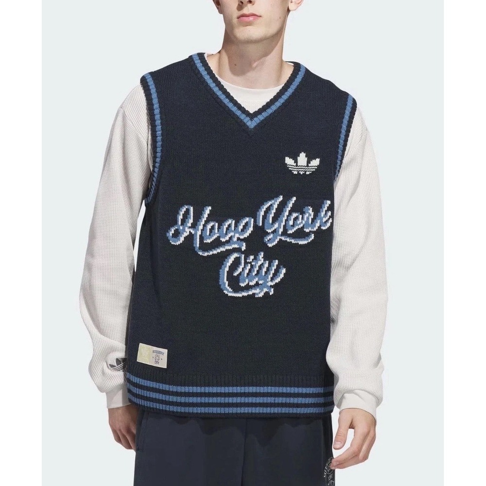 Men XL adidas Originals x Hoop York City Sweater Best Basketball Trefoil‎ Blue